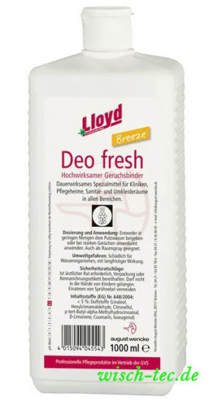 Geruchsbinder Lloyd Deo Fresh breeze 1 Liter