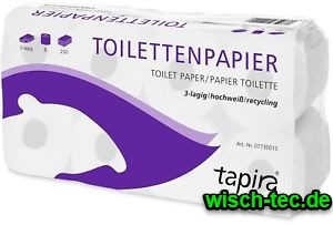 Toilettenpapier 3-lagig, 64 Rollen, à 250 Blatt