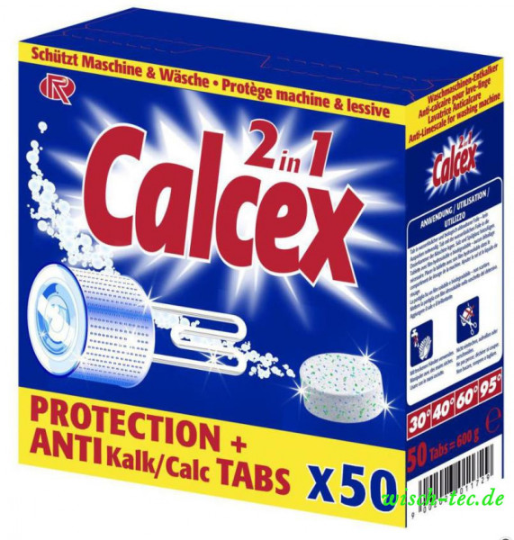 Calcex 2in1 Waschmaschinenentkalker 50 Tabs