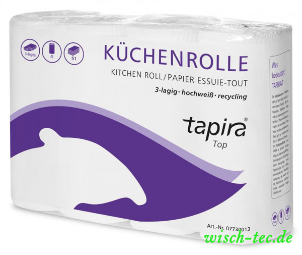 Küchenrolle 3 - lagig, weiß 4 Rollen