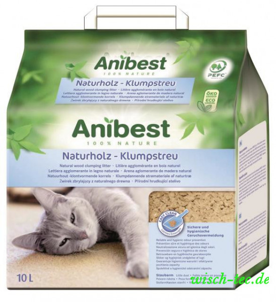 ANIBEST GHK Naturholz-Klumpstreu 10 L